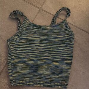 Multicolor Knit Tank Top & Cardigan